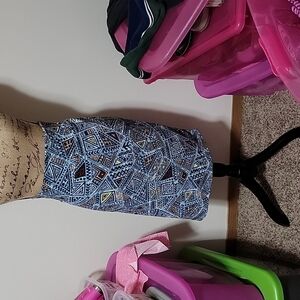 NWT 3xl blue geometric Lularoe Cassie.